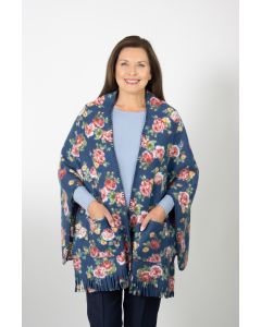 Floral Fleece Shawl
