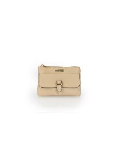 Cream Purse with Quilted Flap