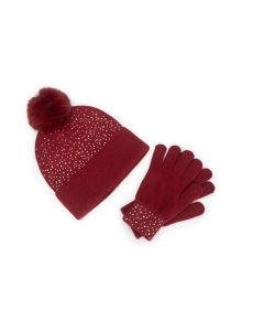 Knitted Hat and Glove Set