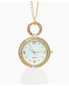 Crystal Accent Watch Pendant