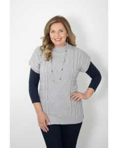 Turtleneck Cap Sleeve Jumper