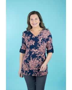 Bold Floral Tunic Top