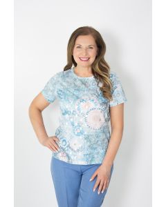 Patterned Foil Print T-Shirt