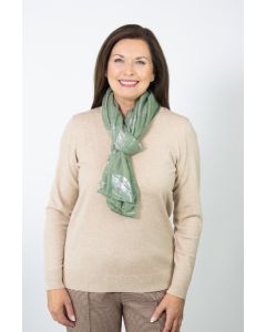 Leaf Print Scarf with Box