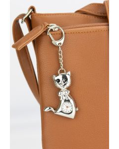 Clock Bag Charm - Cat