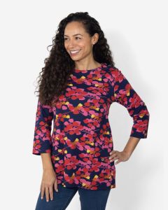 Leaf Print Tunic Top