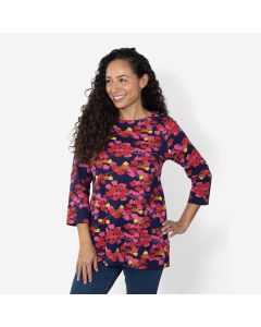 Leaf Print Tunic Top