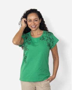 Embellished Floral Print Top