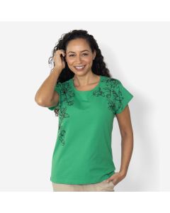Embellished Floral Print Top