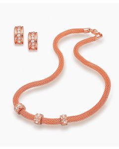 Opulent Blush Necklace & Earrings Set