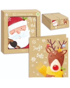 Santa & Reindeer Christmas Cards