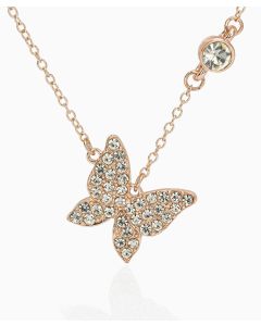 Rose Gold Tone Butterfly Pendant